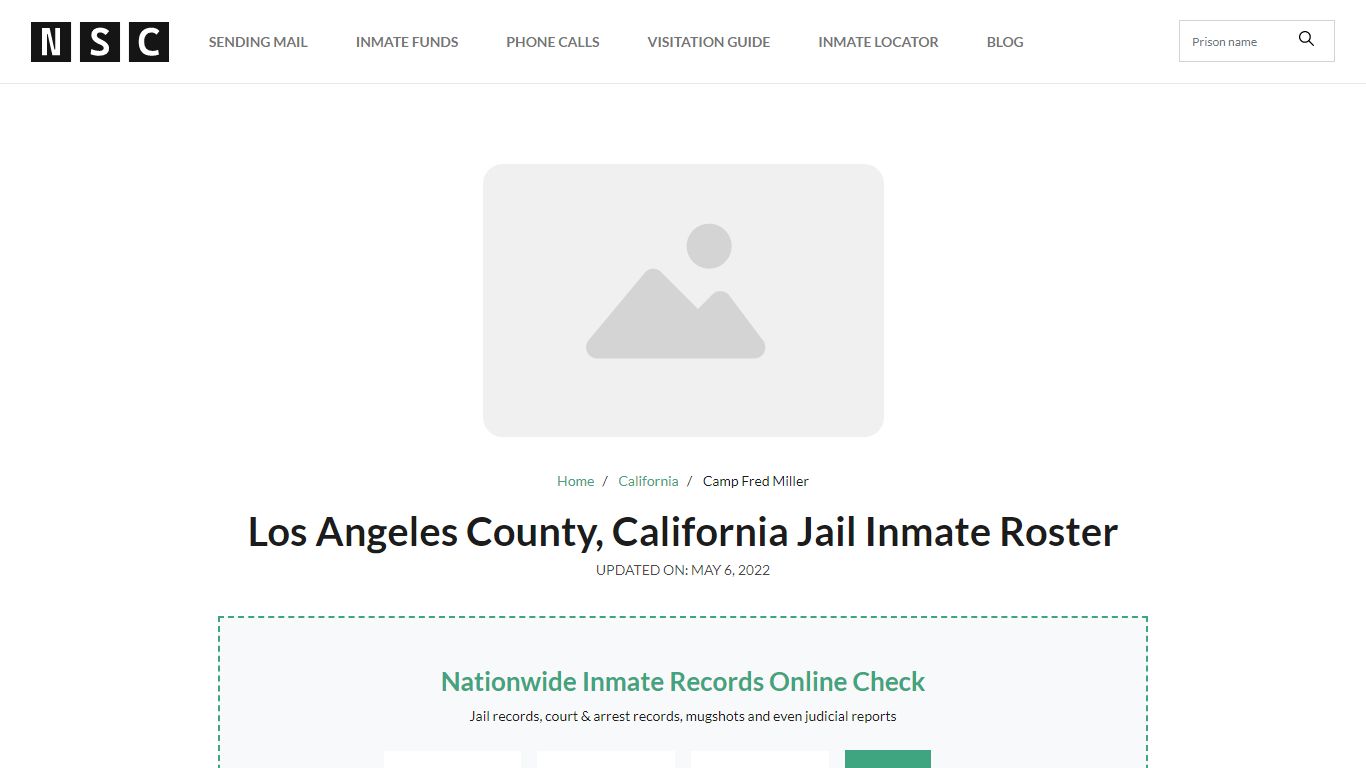Los Angeles County, California Jail Inmate List